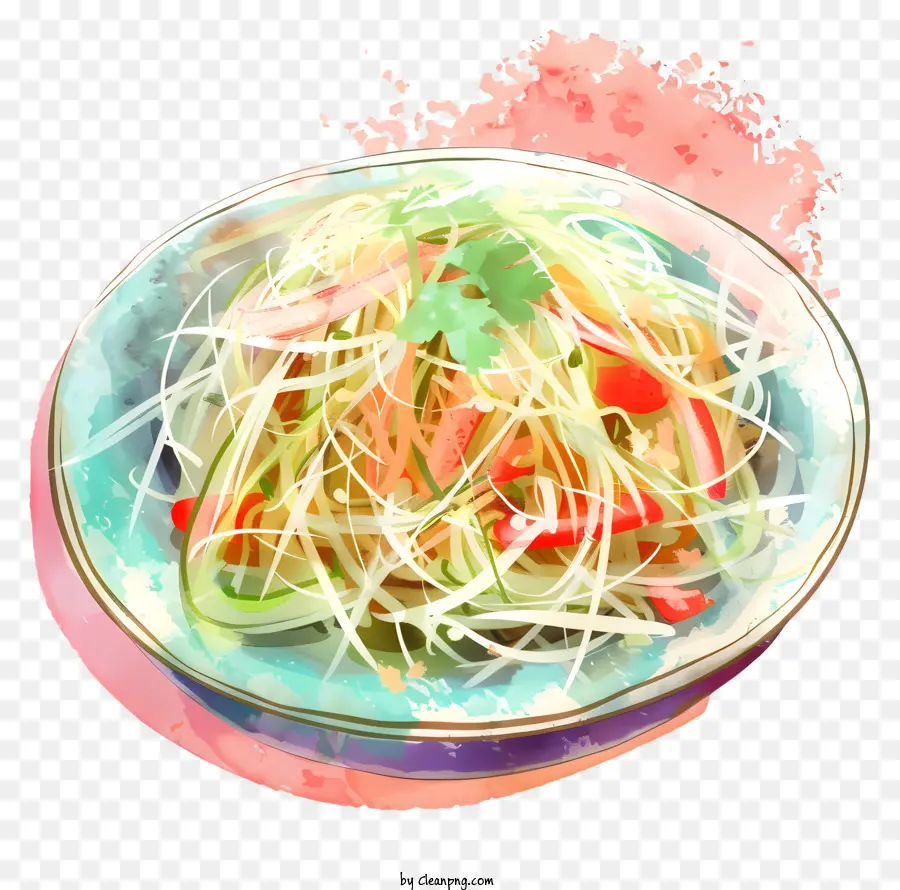 Ensalada De Papaya Verde，Ensalada De Fideos PNG