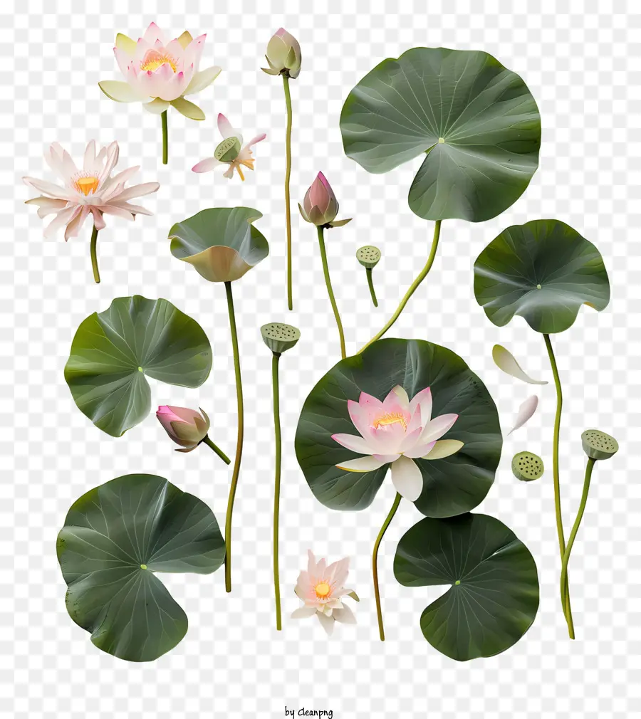 Las Flores De Loto，Flores De Loto Rosa PNG