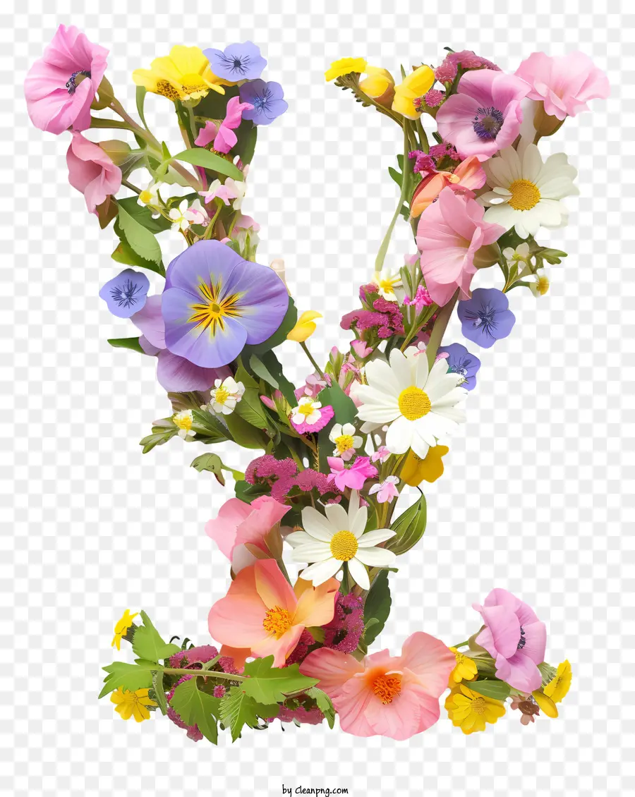 Carta Floral Y，Arreglos Florales PNG