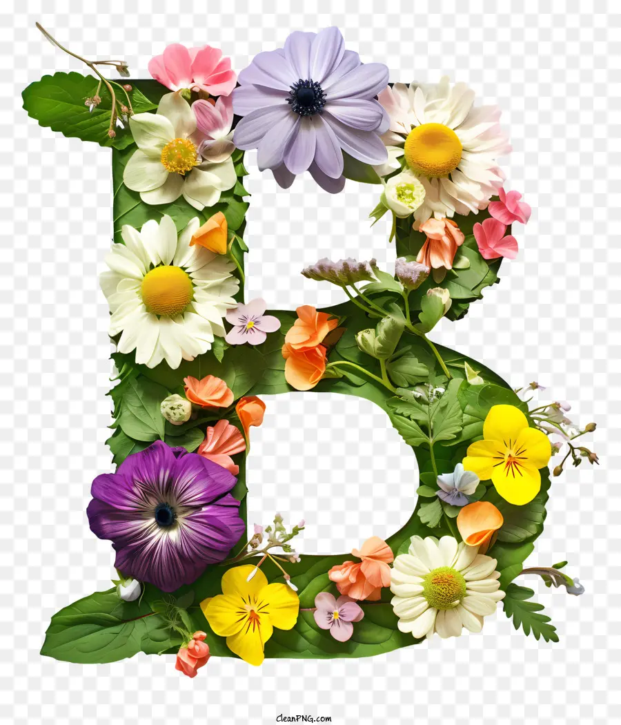 Carta Floral B，Arreglo De Flores PNG