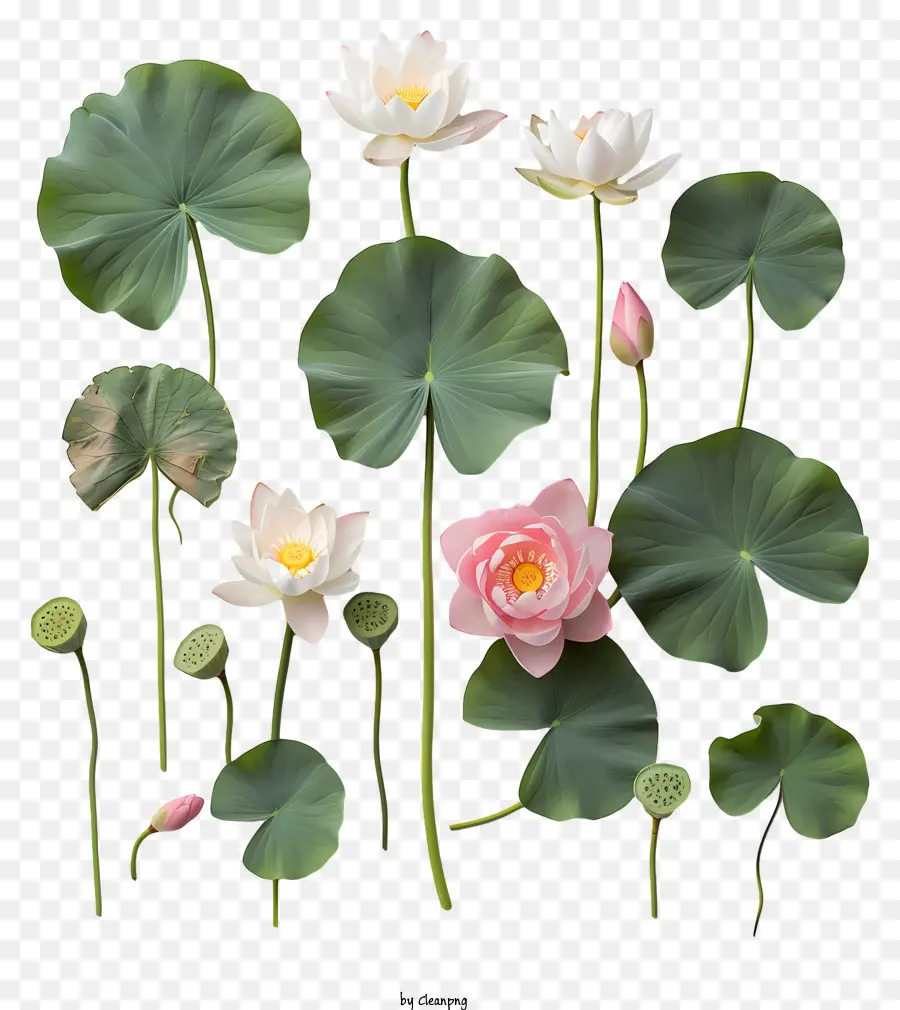 Las Flores De Loto，Flor De Loto Rosa PNG