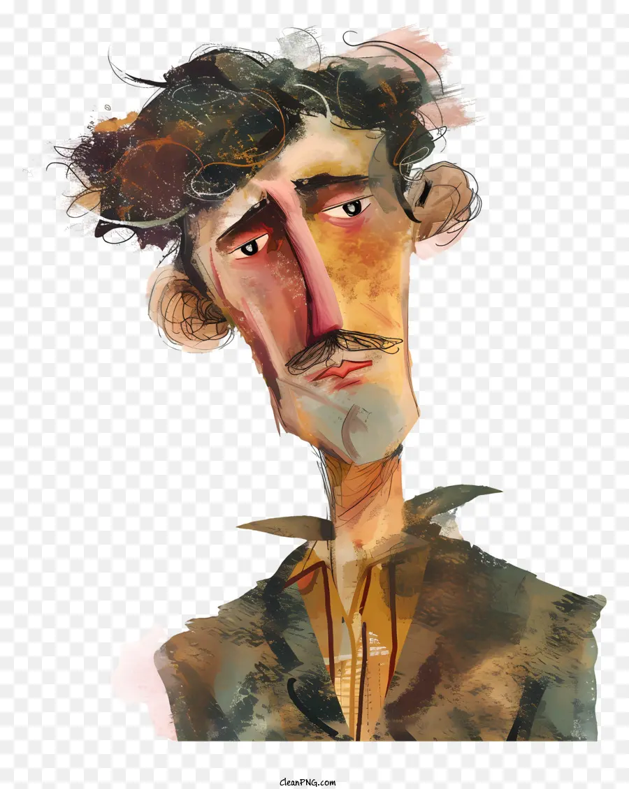 Hombre Caprichoso De Dibujos Animados，Retrato De Hombre PNG