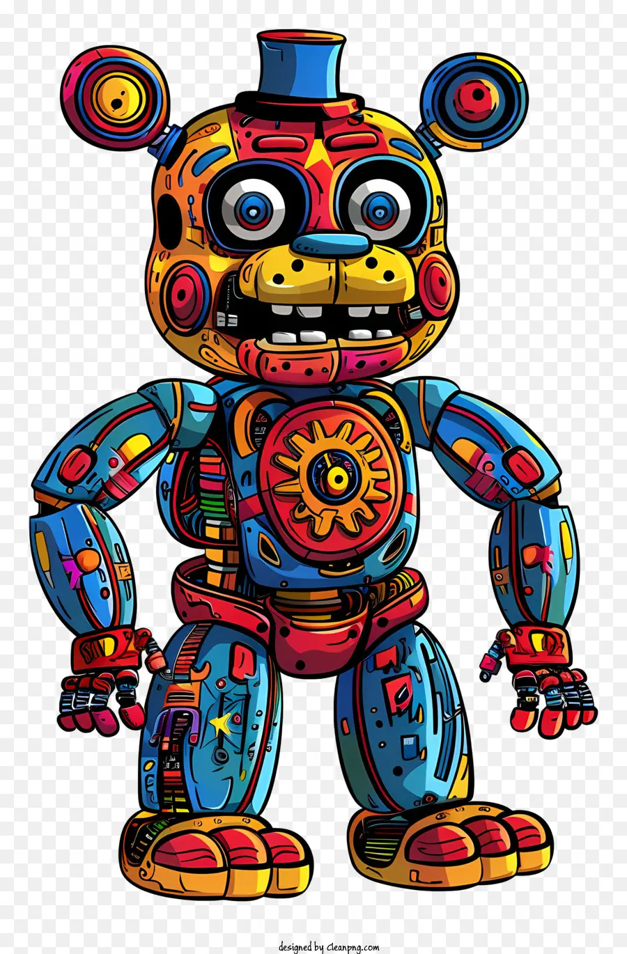 Fnaf Freddy Fazbear，Robot Colorido PNG