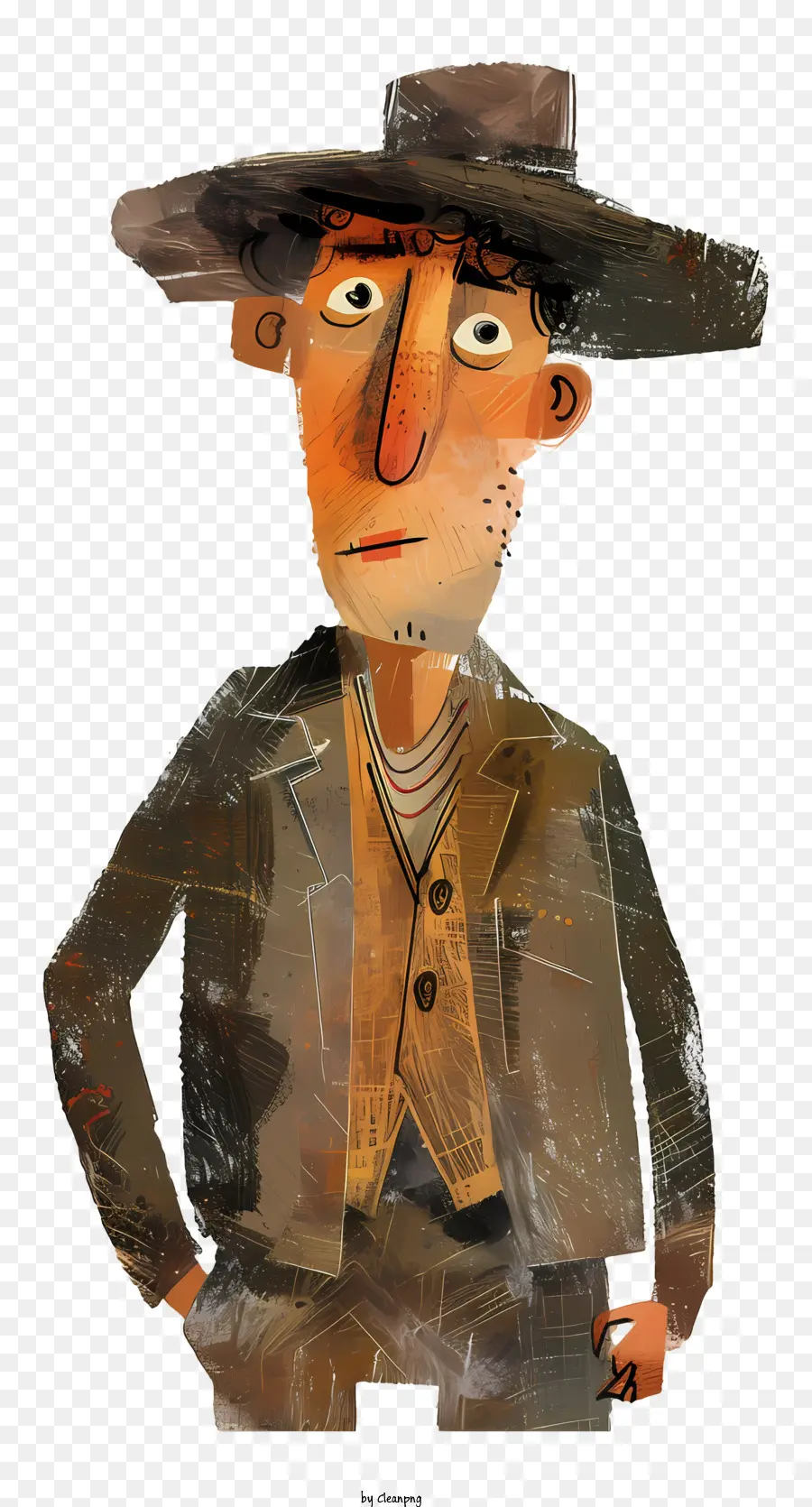 Hombre Caprichoso De Dibujos Animados，Vaquero PNG