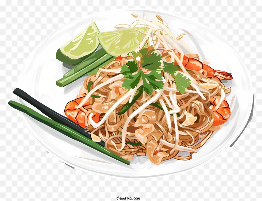 Pad Thai，Los Fideos Fritos PNG