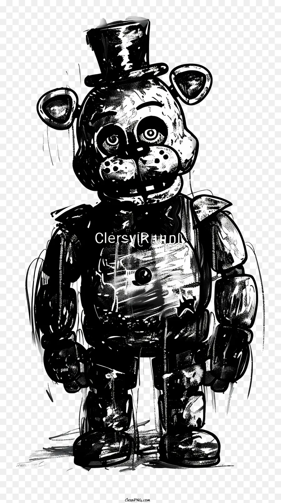 Fnaf Freddy Fazbear，Fotografía En Blanco Y Negro PNG