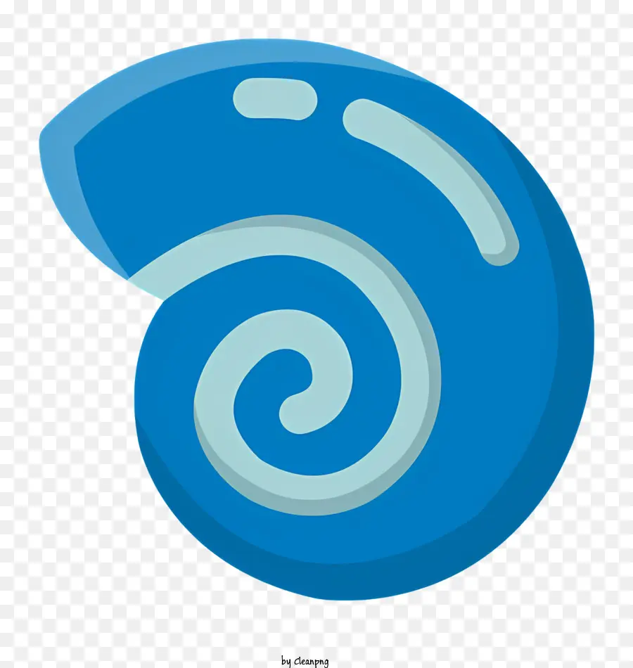 Concha Icono，Espiral Azul PNG