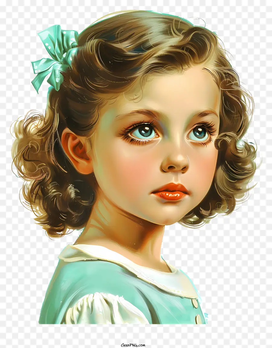 Fashion Retro Girl，Chica Pintura PNG