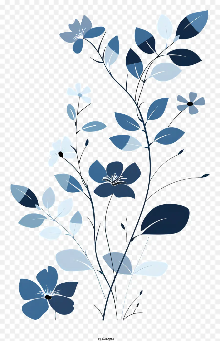 Vid De La Flor Azul，Azul Floral Diseño PNG