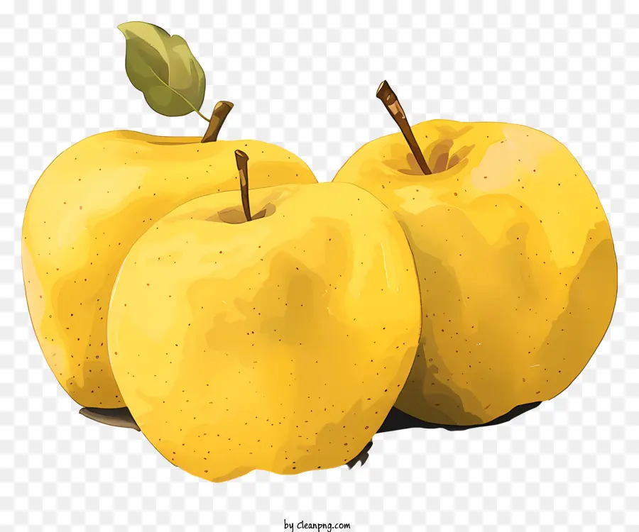 Manzanas Amarillas，Fresco PNG