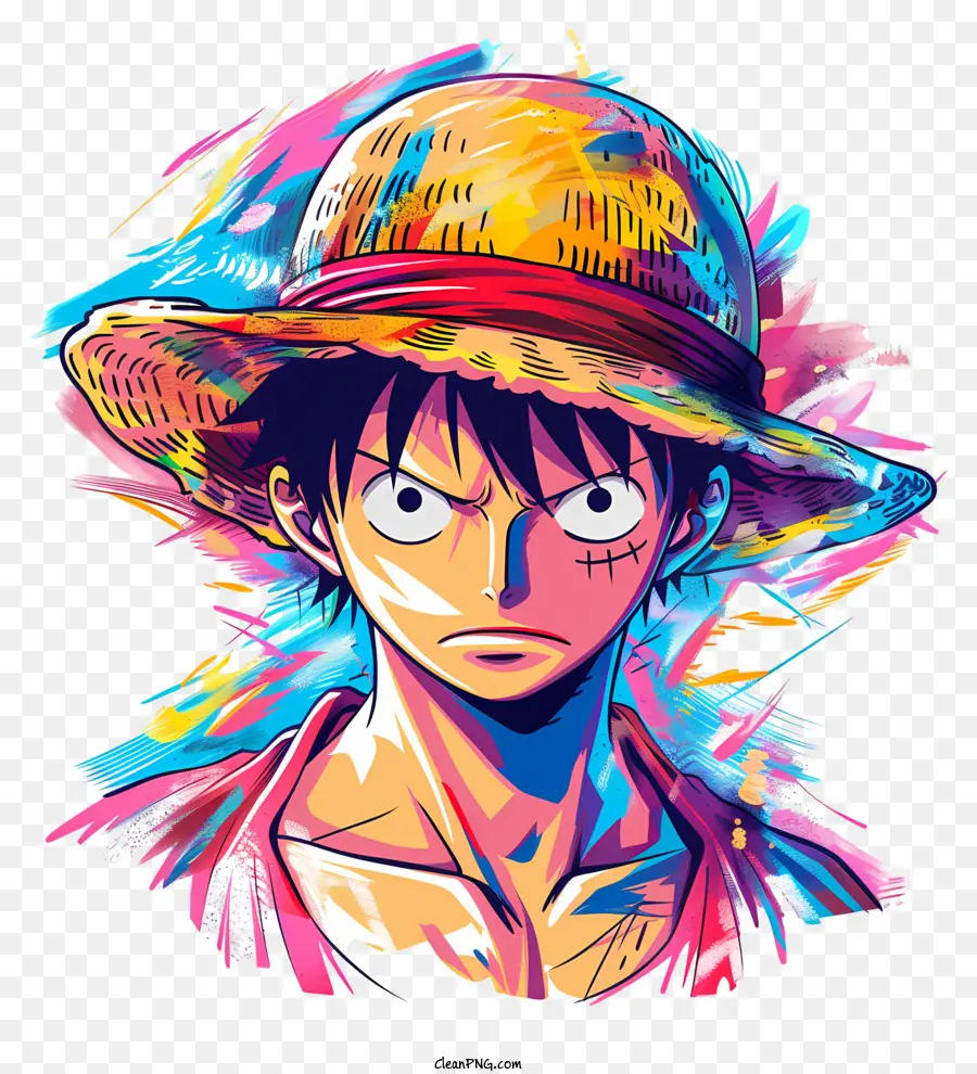 One Piece Luffy，Retrato PNG