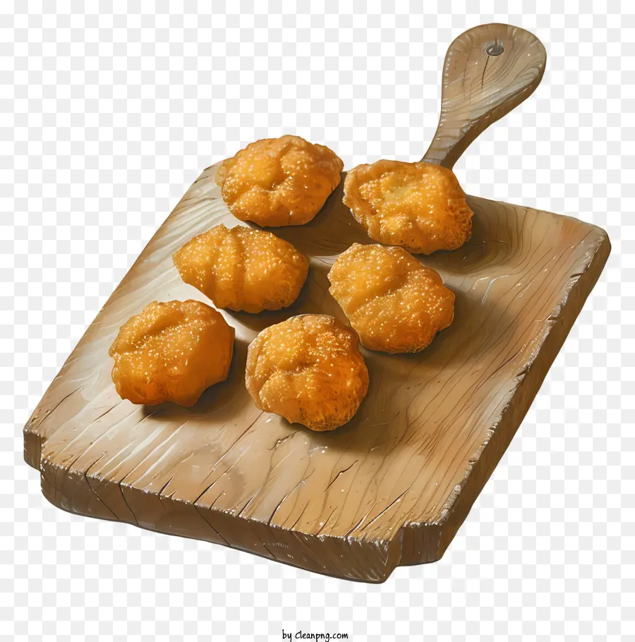 Nuggets De Pollo，Frito PNG