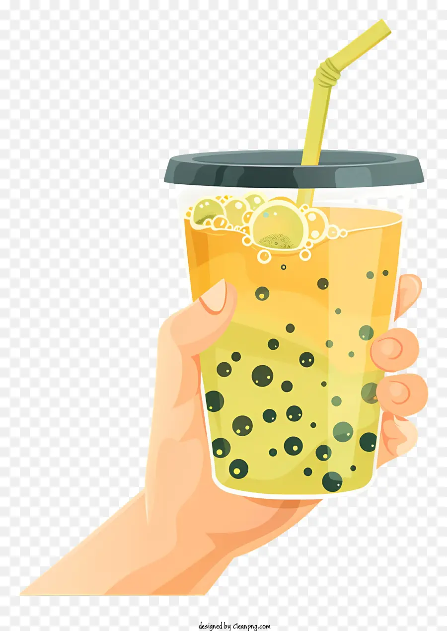 Té De Burbujas，Mano PNG