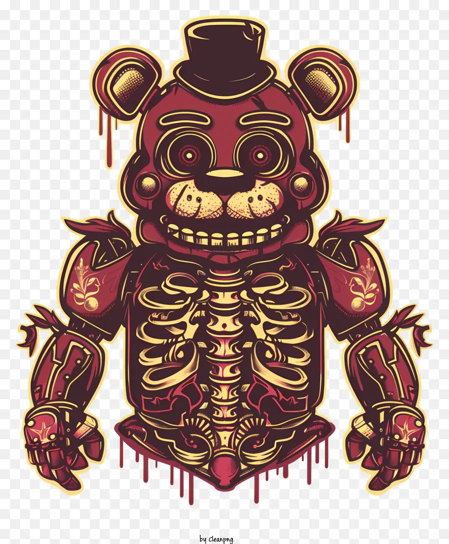 Freddy Fazbear，Carácter Esqueleto PNG