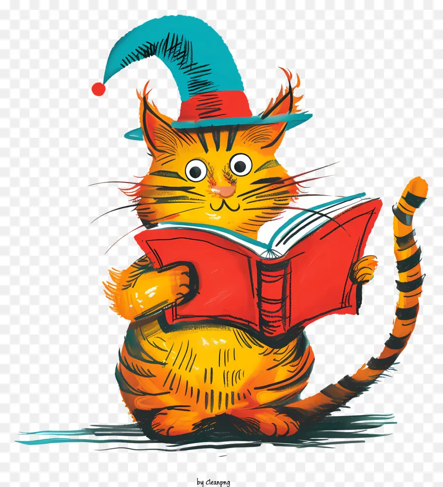 Lectura A Través De América Día，Lindo Gato PNG