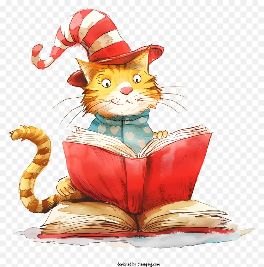 Lectura A Través De América Día，Gato PNG