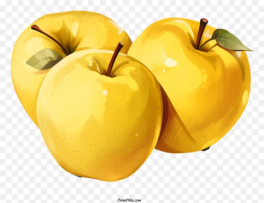 Manzanas Amarillas，La Fruta PNG