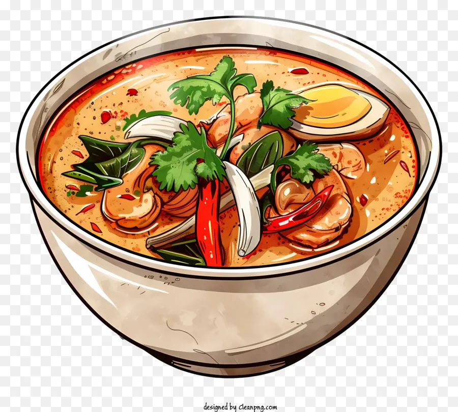 Tom Yum Goong，Tazón De Sopa PNG