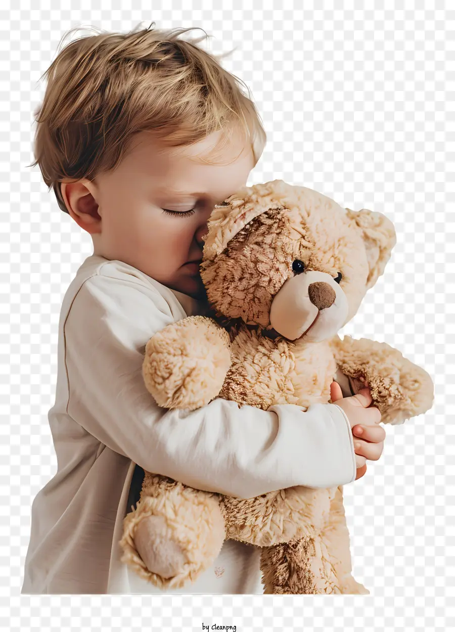 Bebé Abrazando Oso De Peluche，Niño PNG