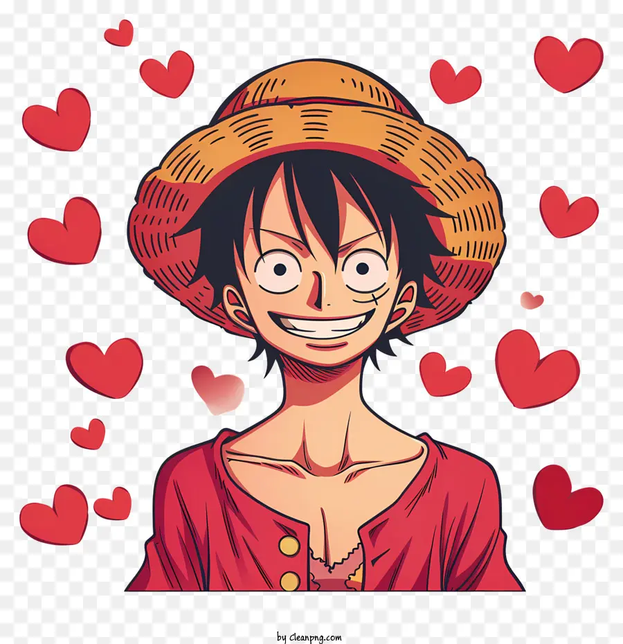 One Piece Luffy，Retrato PNG