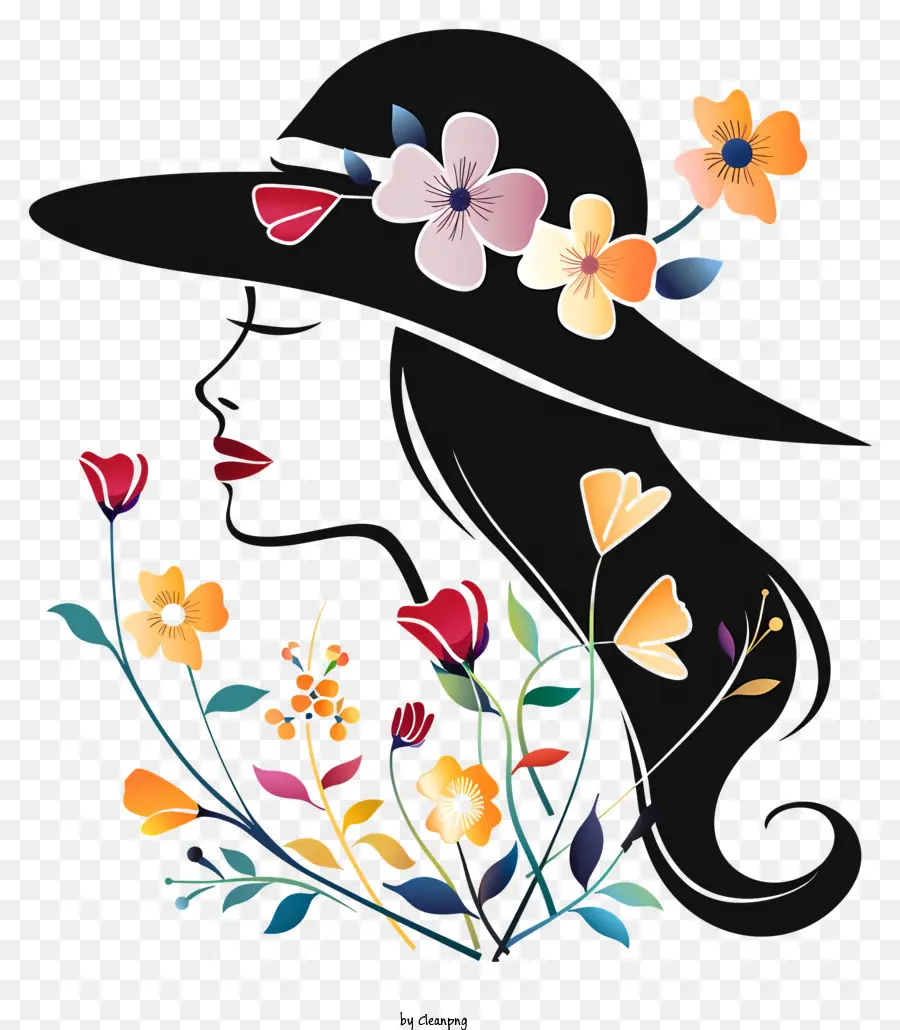 Arte De Flores Del Día De Las Mujeres，Mujer PNG