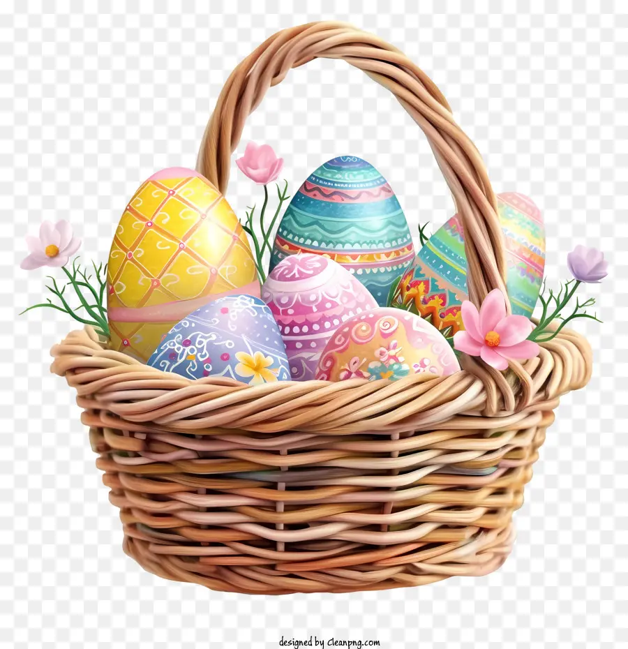 Hola Primavera，Coloridos Huevos De Pascua PNG