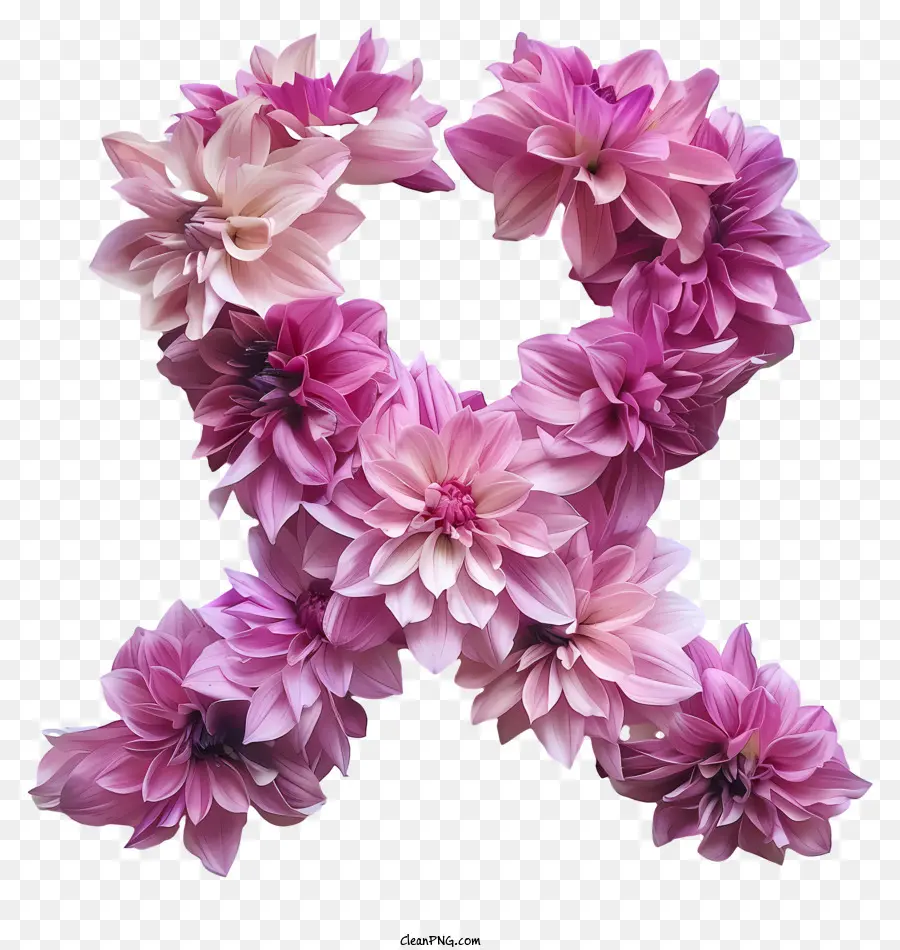 El Cáncer De Mama De La Cinta，Rosa Y Flores De Color Púrpura PNG