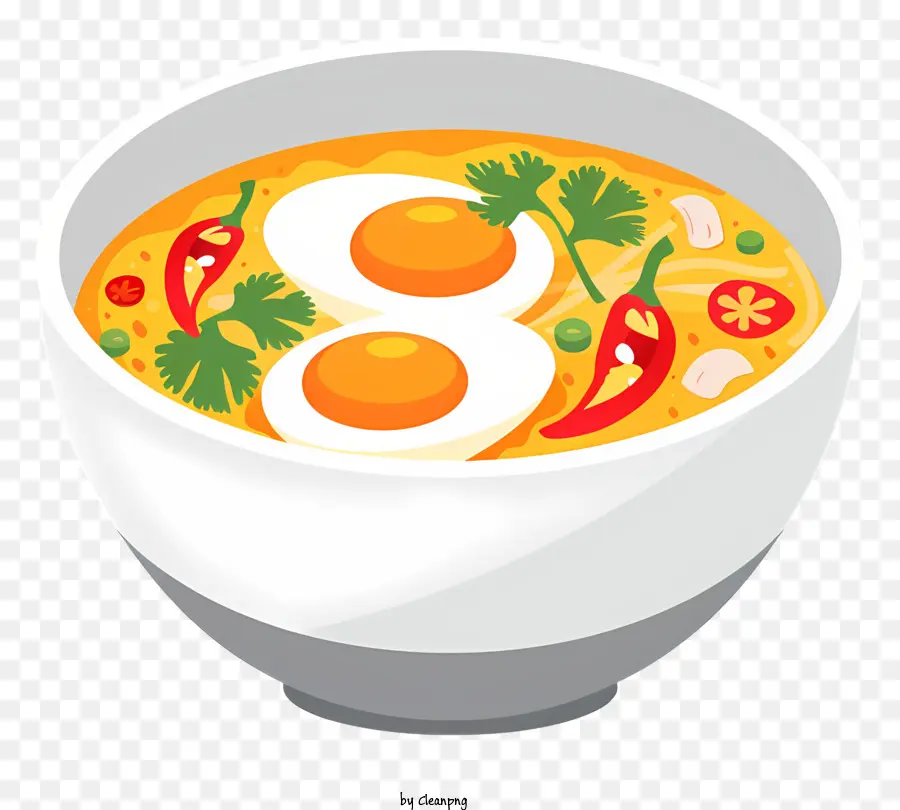 Estofado De Huevo Tailandés，Sopa De Fideos Con Pollo PNG