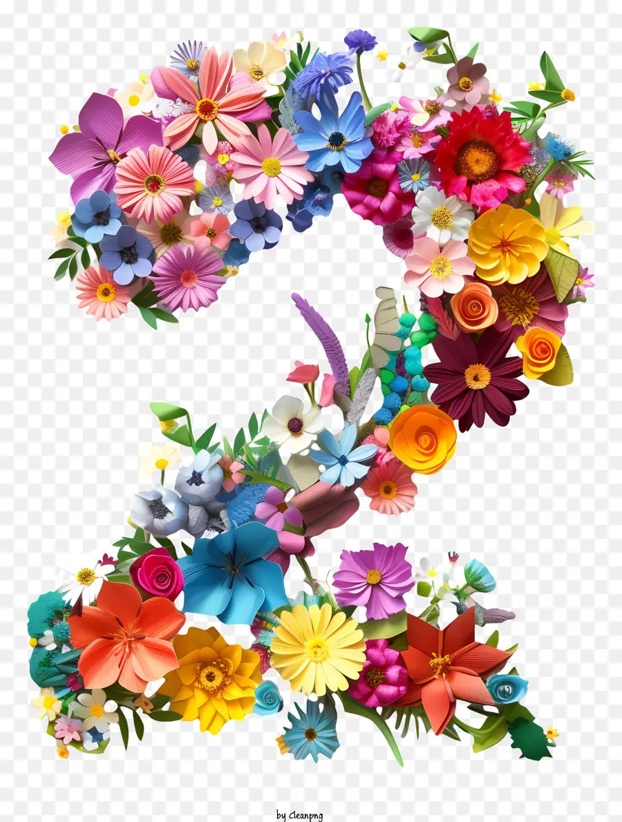 Floral Número Dos，Arreglo De Flores PNG