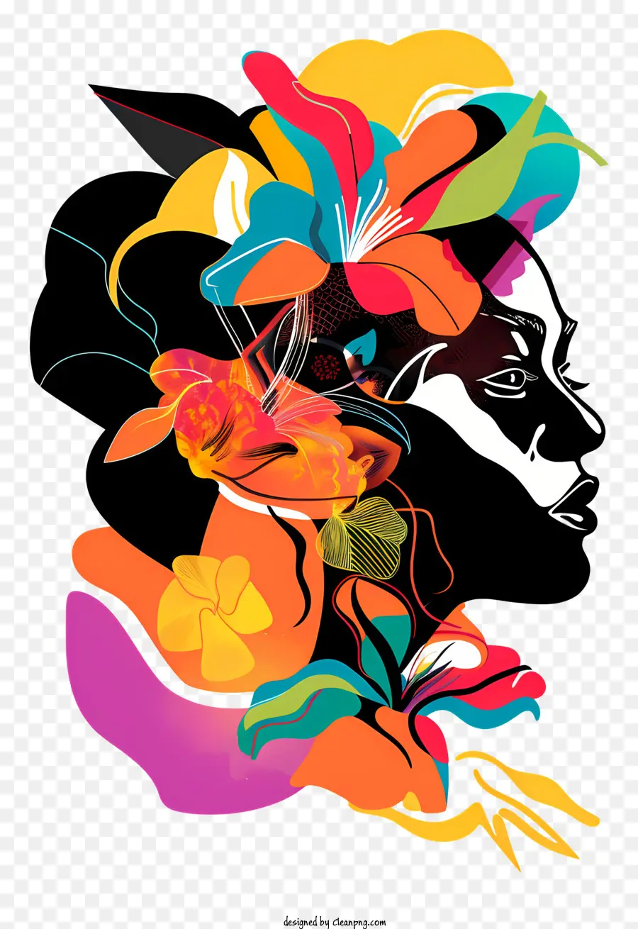 Arte De Flores Del Día De Las Mujeres，El Arte Abstracto PNG