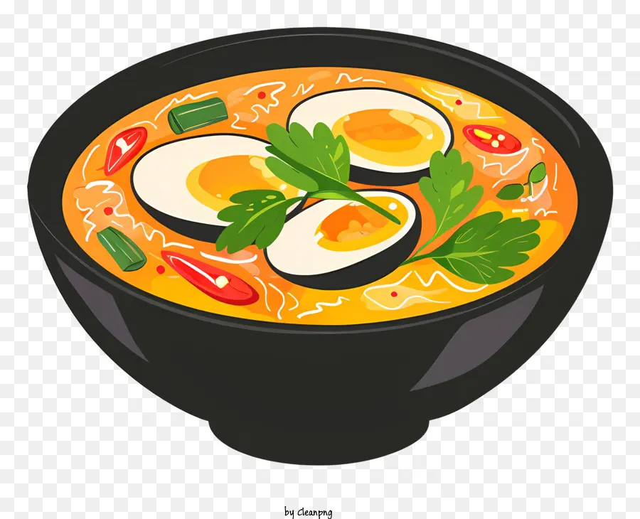 Estofado De Huevos Tailandés，Sopa De Fideos PNG