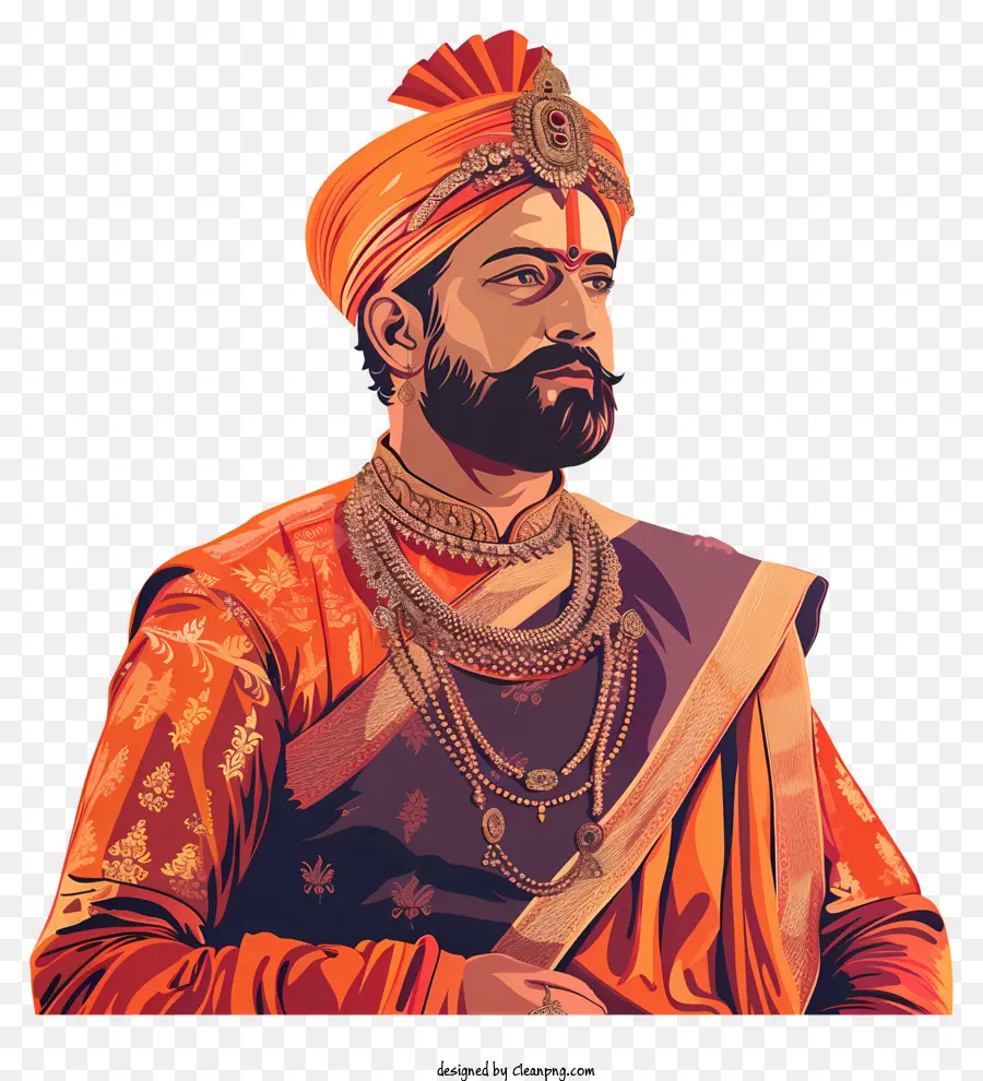 Shivaji Maharaj，El Hombre Con Barba PNG