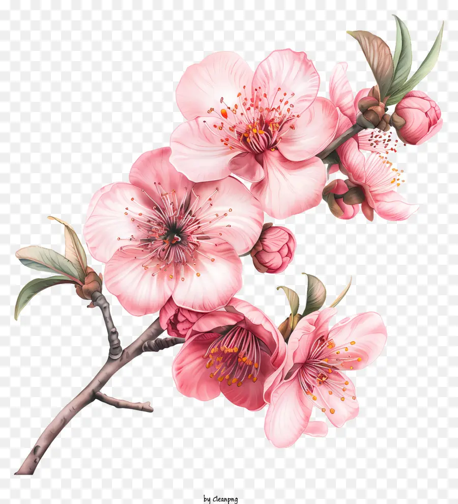 Hola Primavera，Flores Rosas PNG