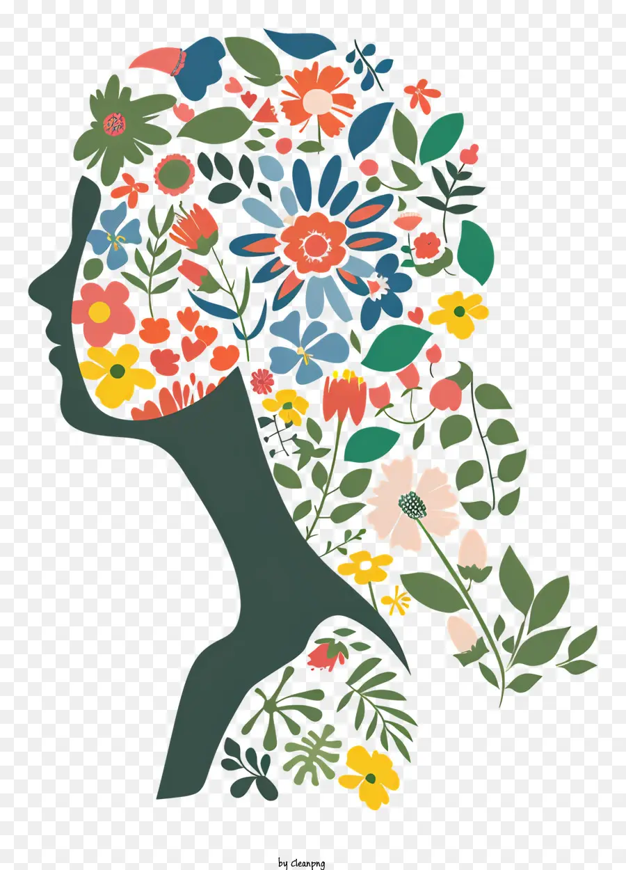 Arte De Flores Del Día De Las Mujeres，Mujer PNG