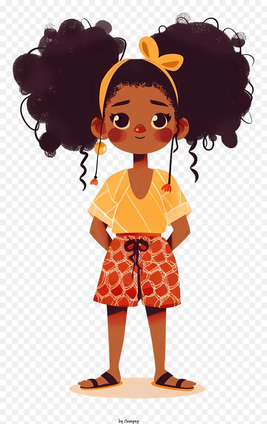 Chica Africana，Niña PNG
