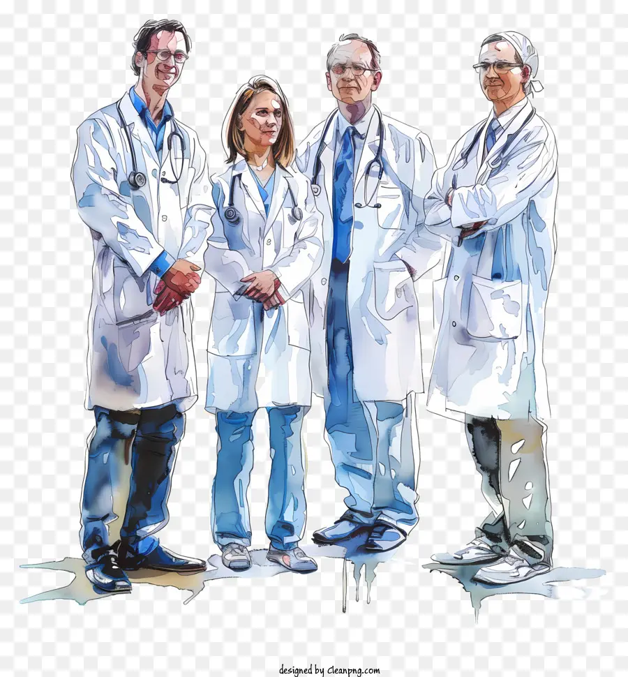 Los Doctores Día，Foto De Grupo PNG