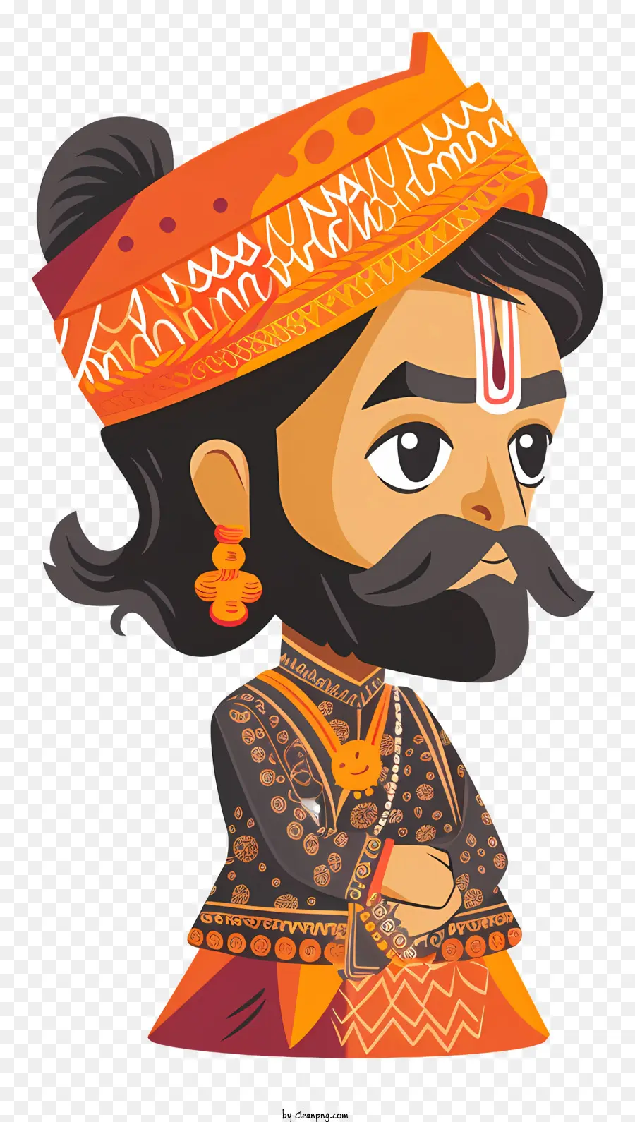 Shivaji Maharaj，Atuendo Tradicional Indio PNG