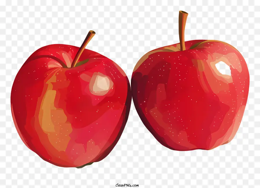 Las Manzanas Rojas，Fruta Jugosa PNG