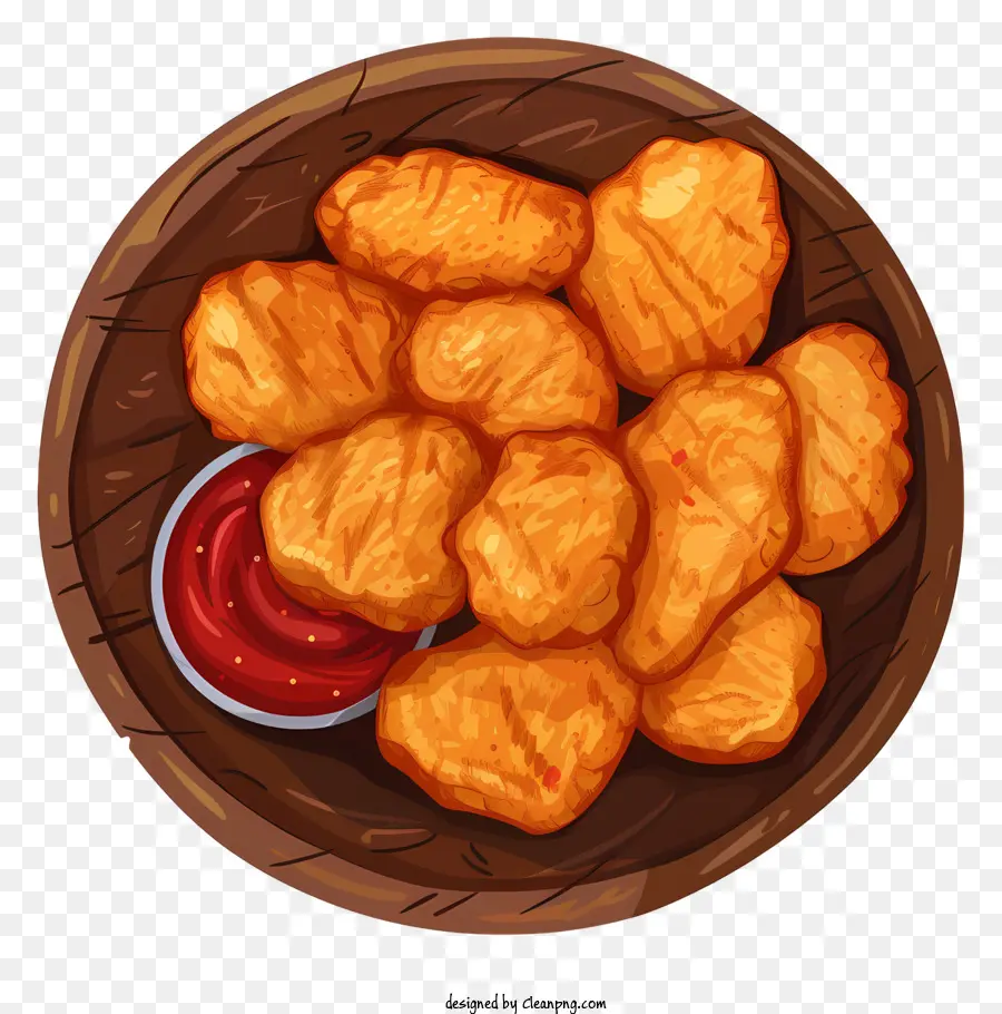 Nuggets De Pollo，Frito PNG