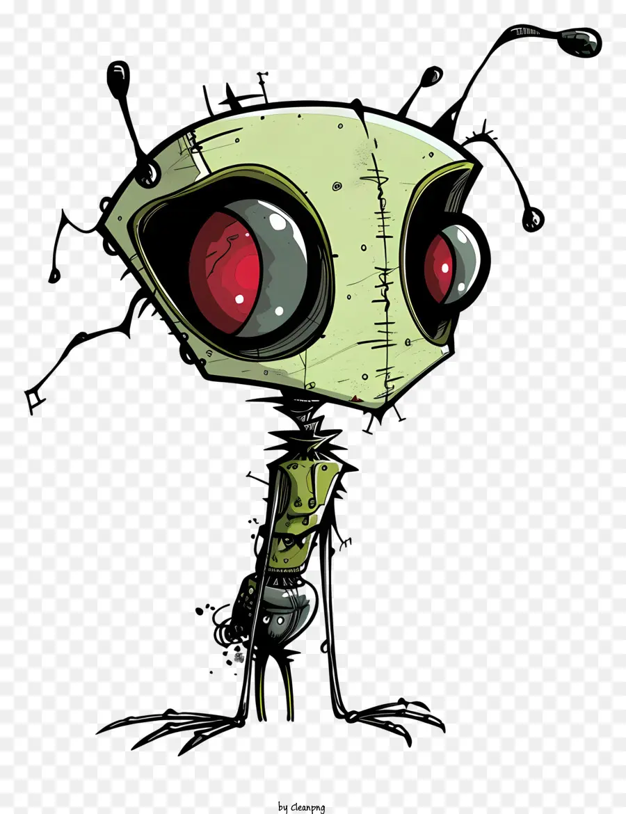 Invasor，Extraterrestre Verde PNG