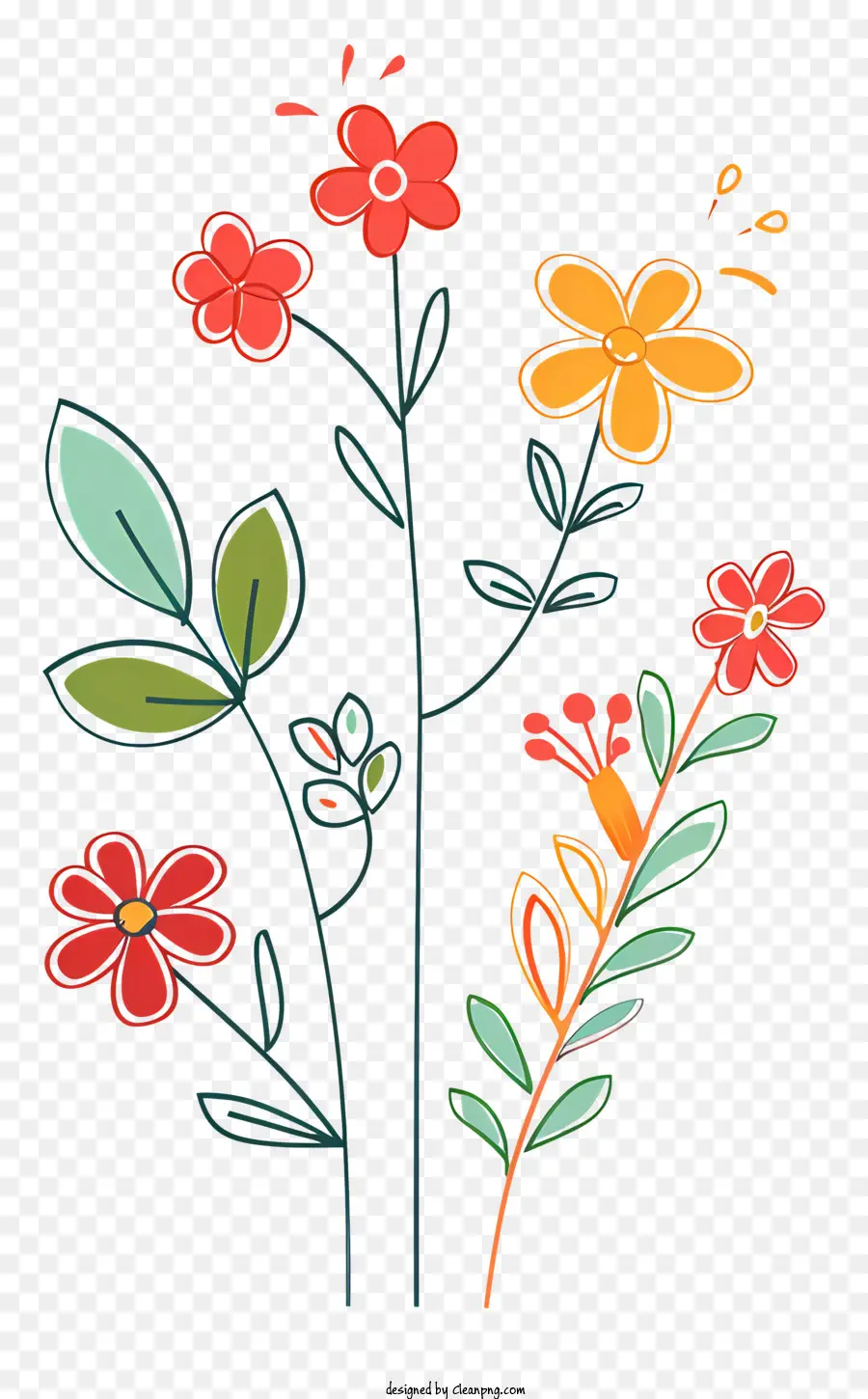 Flores De Primavera，Flores Coloridas PNG