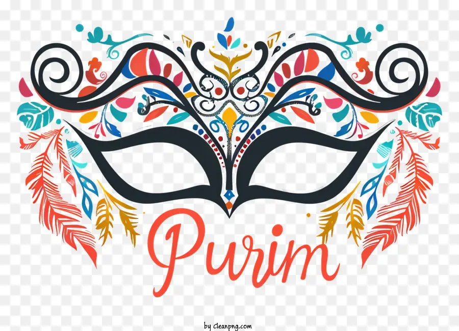 Purim，Plumas De La Máscara PNG