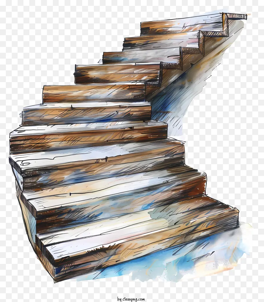 Escaleras De Madera，Escaleras De Madera Recuperadas PNG