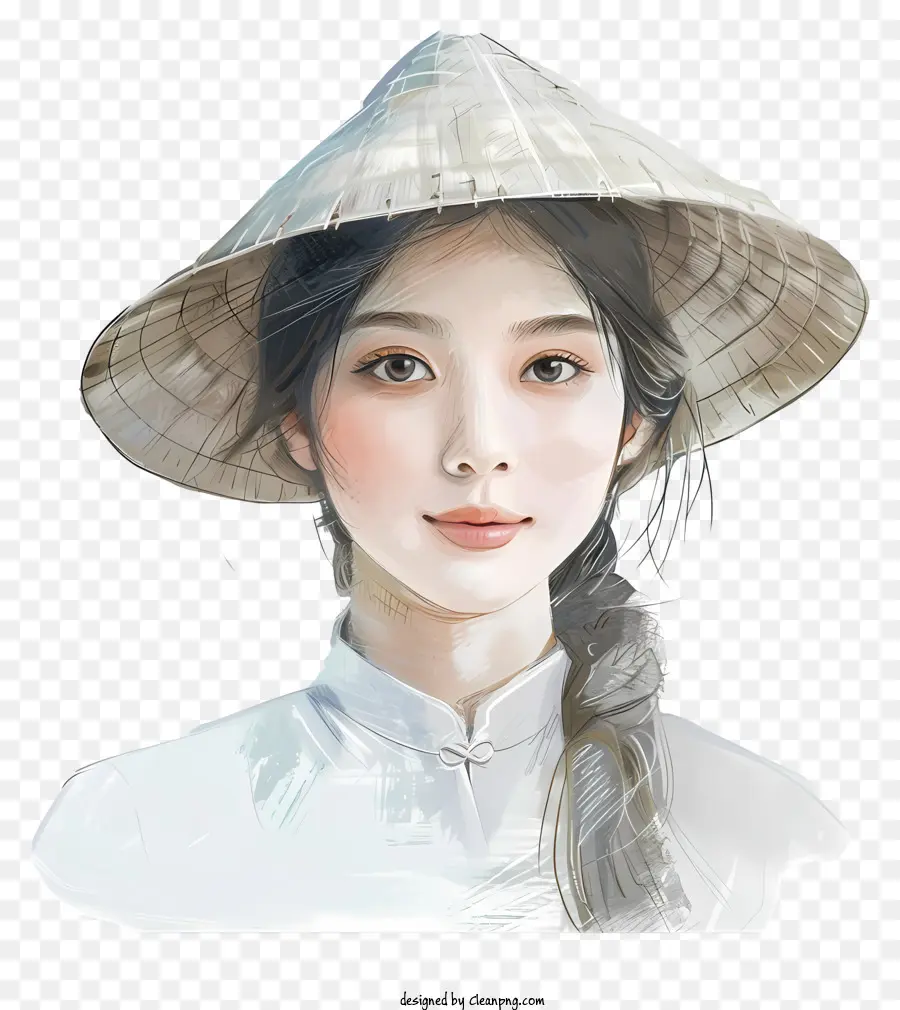 Niña De Vietnam，Pintura PNG