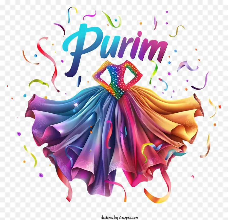 Purim，Vestido Arcoiris PNG