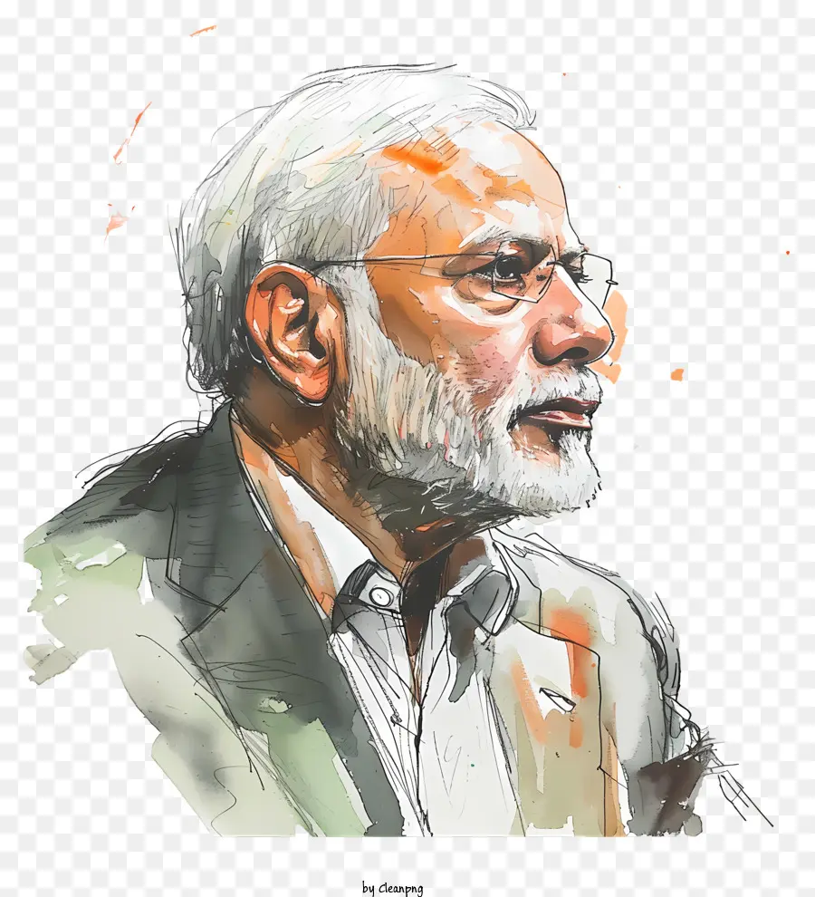 Narendra Modi，El Traje De Negocios PNG