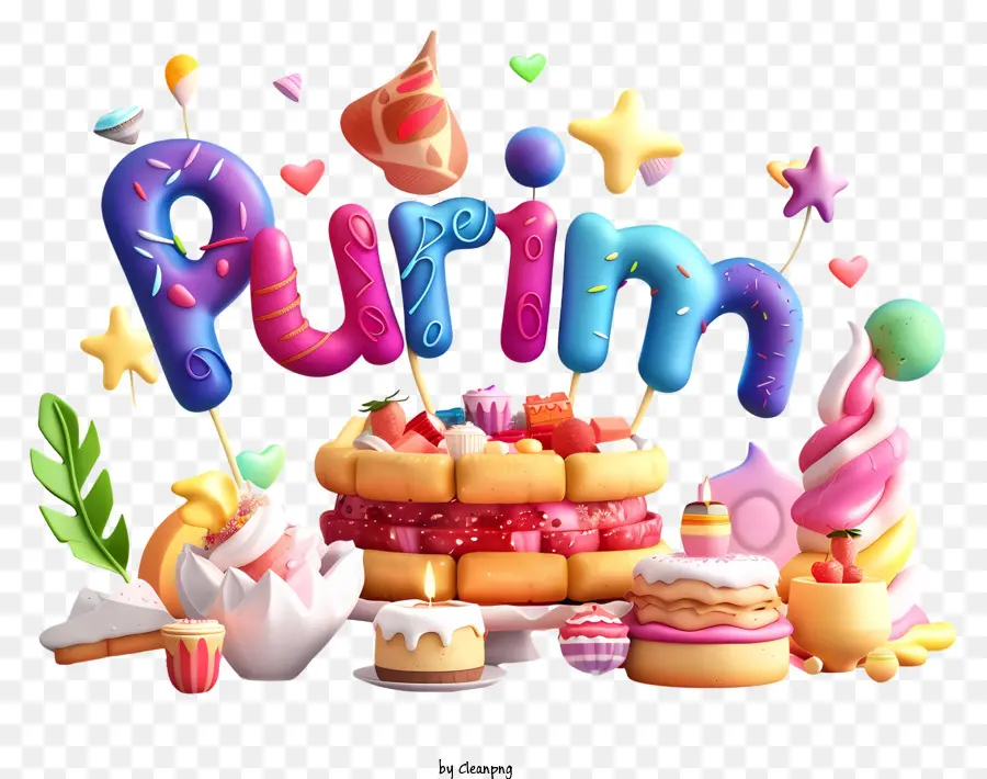 Purim，Pastel De Cumpleaños PNG