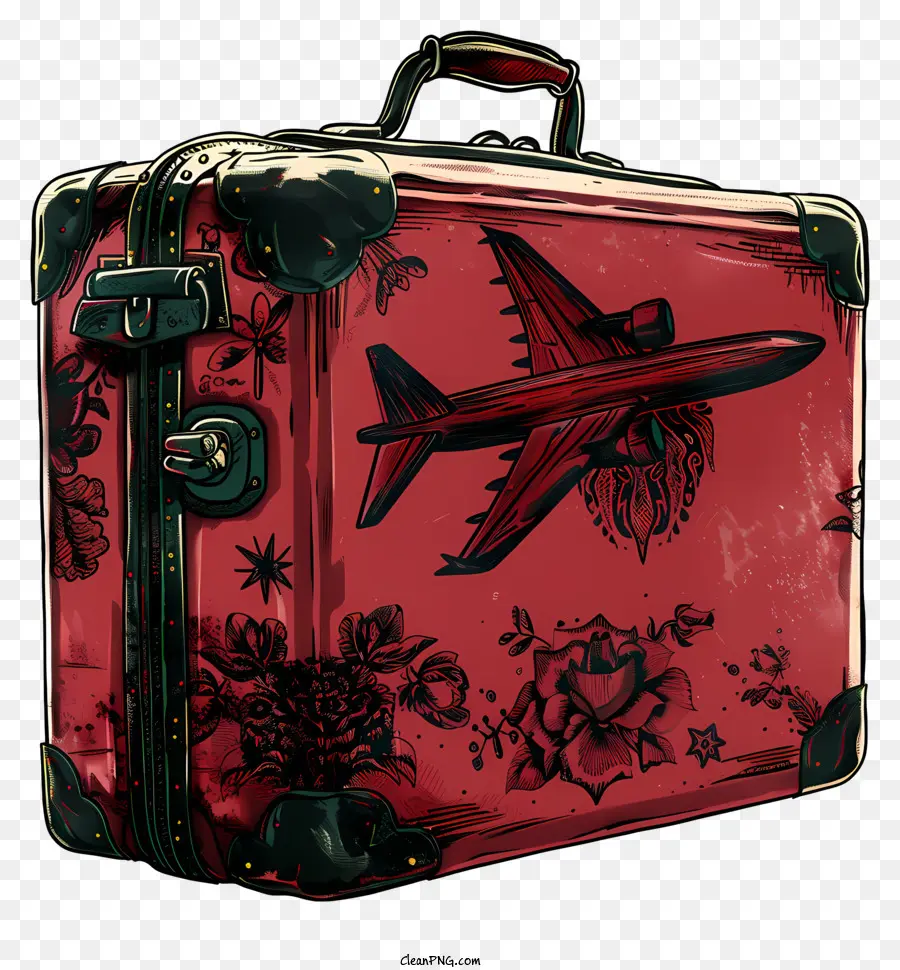 Luggage，Vintage Maleta PNG