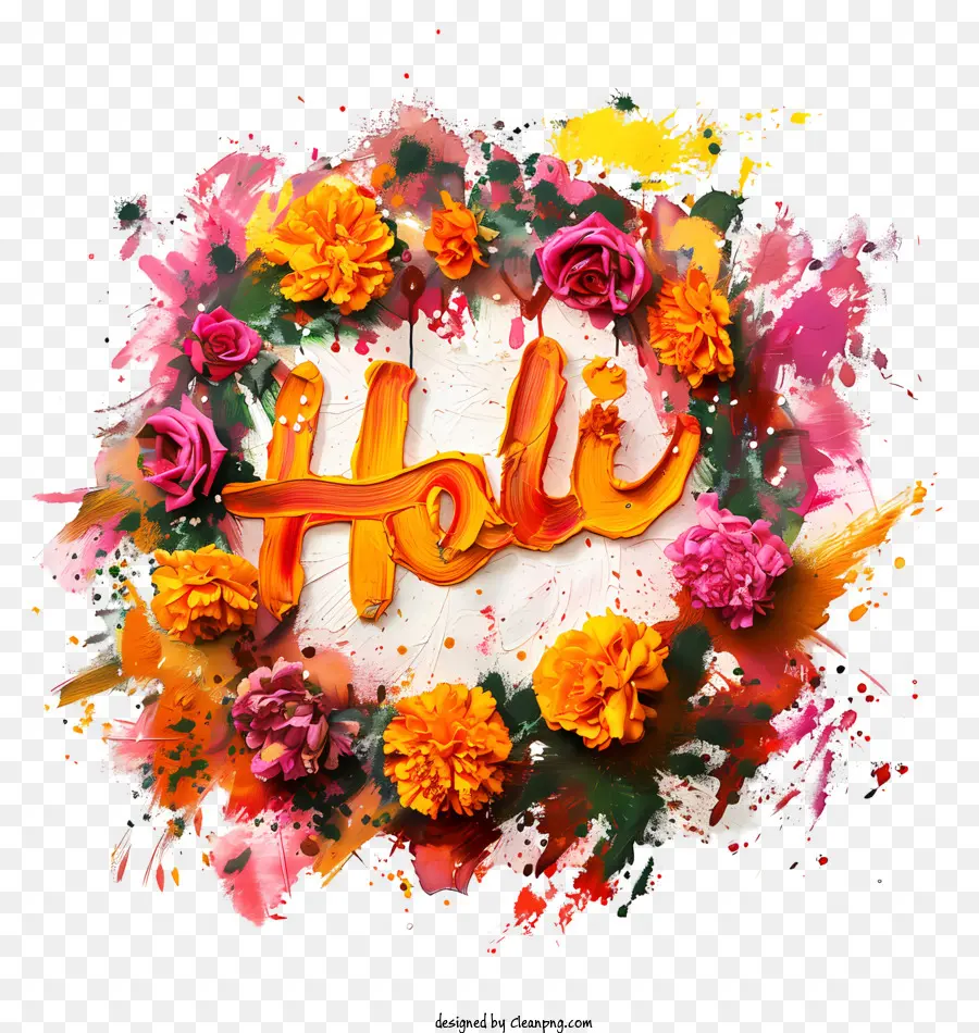 Holi，Floral Corona PNG