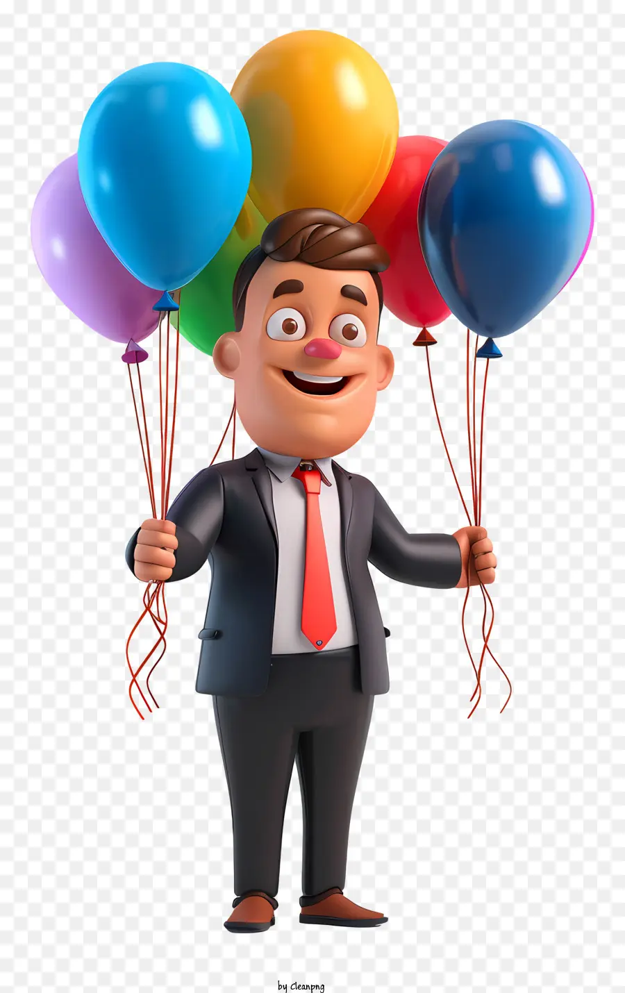 Día De Agradecimiento A Los Empleados，Hombre Con Globos PNG